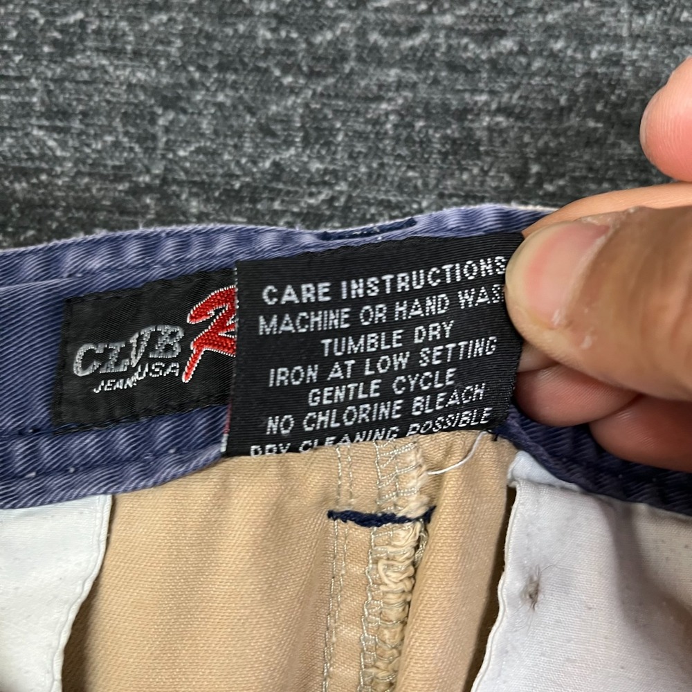 Vintage Club R Jeans USA Cargo Shorts Men's Tan Beige Belted Utility Y2K - 36 - Picture 12 of 16